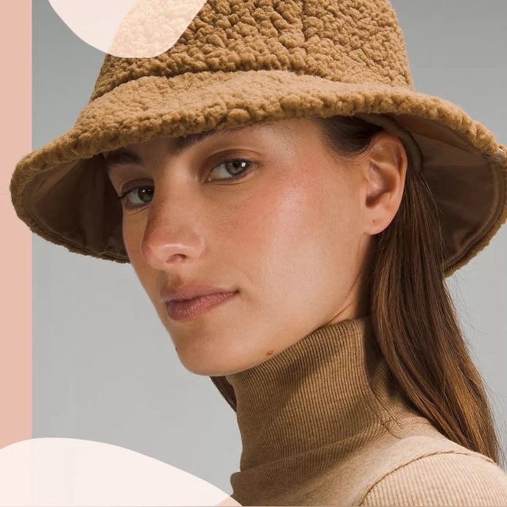 Lululemon Texture Fleece Bucket Hat Brown Size S/M